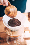 Dripper V60 HARIOen verre col en bois d'olivier 1/4 tasses